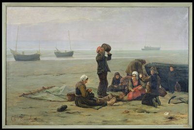 Waiting for the Fish, Berck-sur-Mer by Charles Emmanuel Joseph Roussel